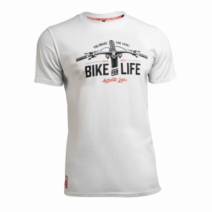 T-shirt BIKE FOR LIFE (biały)