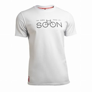 T-shirt SEE YOU SOON (biały)